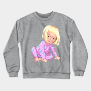 Cute Little Girl Crewneck Sweatshirt